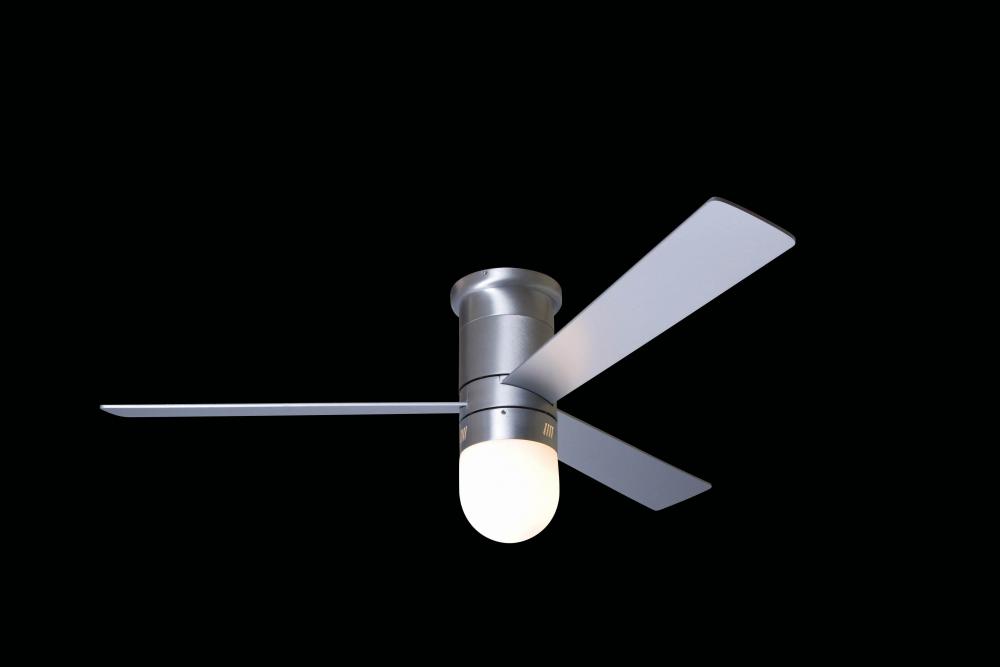 Cirrus Hugger Fan; Brushed Aluminum Finish; 52" Aluminum Blades; 75W G9 Halogen; Wall Control wi