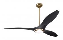 Modern Fan Co. BRI-SBMB-56-670-CC - IC/Brisa DC Fan- Satin Brass/Matte Black Finish; 56" Matte Black Blades; 17W LED (Satin Brass Tr