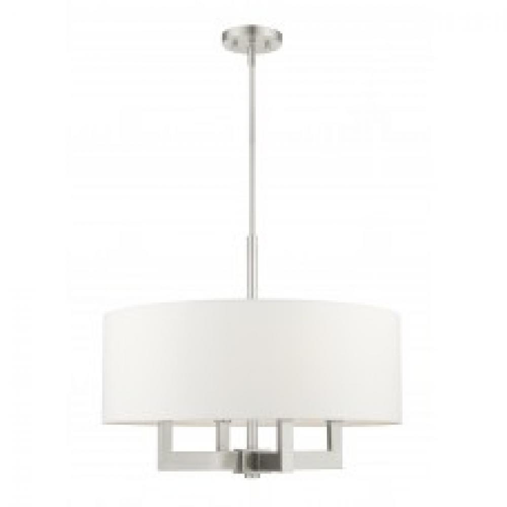 4 Lt Brushed Nickel Chandelier