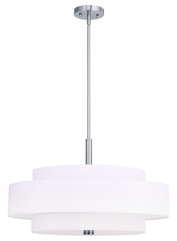 5 Light Brushed Nickel Pendant