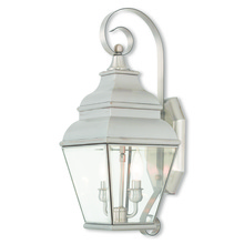  2591-91 - 2 Light BN Outdoor Wall Lantern