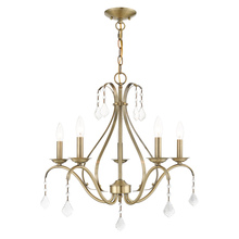 Livex Lighting 40845-01 - 5 Lt Antique Brass Chandelier