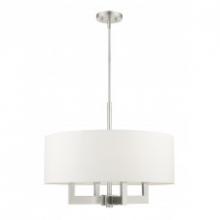 Livex Lighting 48786-91 - 4 Lt Brushed Nickel Chandelier