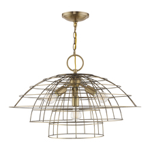 Livex Lighting 50948-01 - 4 Lt Antique Brass Chandelier