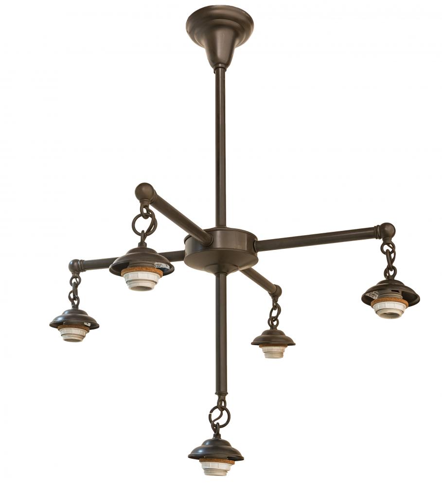 25" Wide Craftsman 5 Light Chandelier Hardware