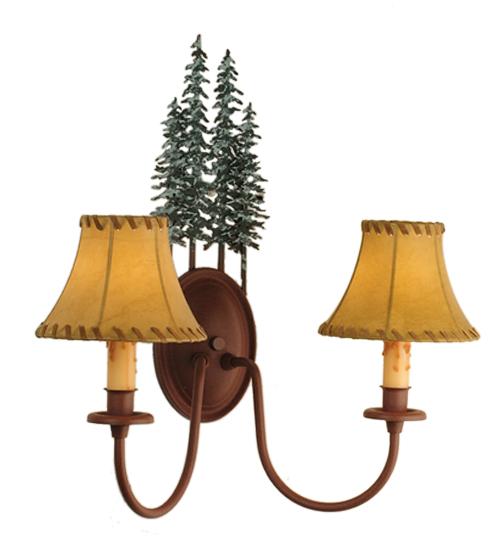 14.5"W Tall Pines 2 LT Wall Sconce