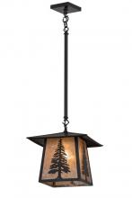 Meyda Green 170889 - 12"Sq Stillwater Tall Pine Pendant