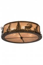 Meyda Green 185968 - 22" Wide Elk at Dusk Flushmount