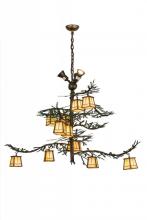 Meyda Green 188463 - 52"W Pine Branch Valley View 12 LT Chandelier