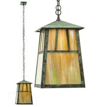 Meyda Green 20114 - 10"Sq Stillwater Double Bar Mission Elongated Ceiling Pendant