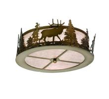 Meyda Green 24467 - 16"W Elk at Dusk Flushmount