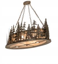 Meyda Green 246791 - 48" Long Tall Pines Oblong Inverted Pendant