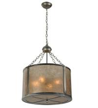 Meyda Green 68316 - 20"W Smythe Craftsman Inverted Pendant