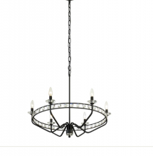 Varaluz 363C06AG - Monroe 6-Lt Chandelier - Antique Gold