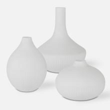 Uttermost 18072 - Apothecary Satin White Vases, Set/3