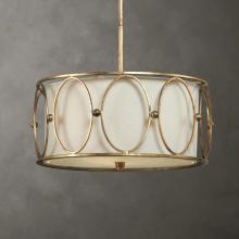 Uttermost 21955 - Ovala 3 Light Gold Drum Pendant