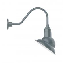 Montclair Light Works GNA120-40-L12 - 10" Emblem shade LED Gooseneck Wall mount in Slate Gray