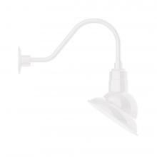 Montclair Light Works GNA120-44-L12 - 10" Emblem shade LED Gooseneck Wall mount, White