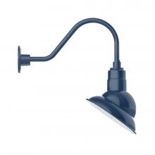 Montclair Light Works GNA120-50-L12 - 10" Emblem shade LED Gooseneck Wall mount, Navy