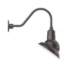 Montclair Light Works GNA120-51-L12 - 10" Emblem shade LED Gooseneck Wall mount, Architectural Bronze