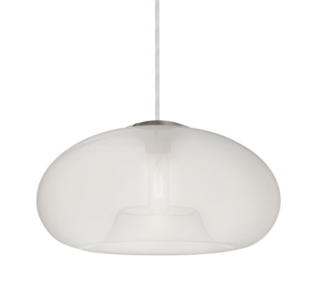 Besa Pendant Bana 15 Satin Nickel Frost 1x4W LED Filament