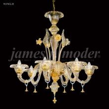  96376GL2E - Murano Collection 6 Light Chandelier