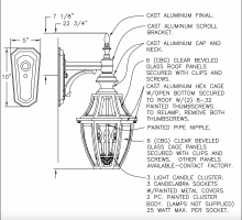 Hanover Lantern B13412 - Augusta Medium