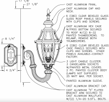 Hanover Lantern B134FSM - Augusta Medium