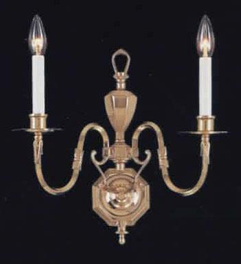 Brass Wall Sconce W15" H16" Ext 8" 2-60W