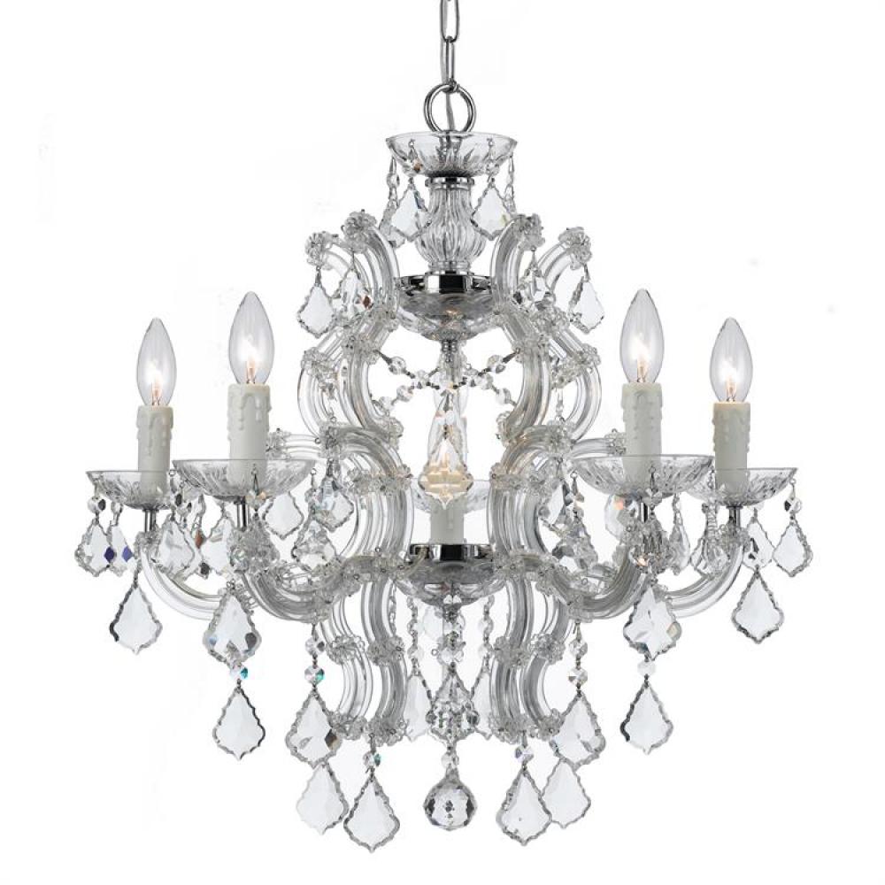 Maria Theresa 6 Light Swarovski Strass Crystal Chrome Chandelier