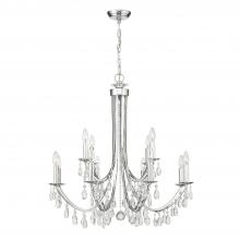 Crystorama 8829-CH-CL-MWP - Bridgehampton 12 Light Hand Cut Crystal Polished Chrome Chandelier