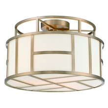 Crystorama DAN-400-VG - Libby Langdon Danielson 3 Light Vibrant Gold Semi Flush Mount