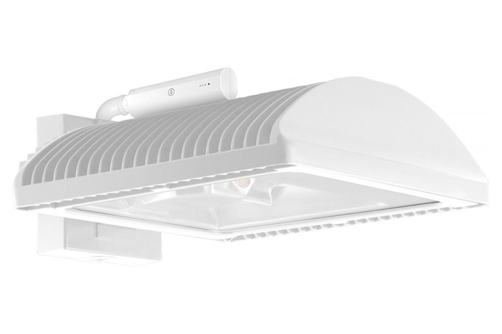 WALLPACKS 12476 LUMENS LPACK FLAT WALLMOUNT LIGHTCLOUD CONTROLLER 105W LED TYPE III 120V-277V 0-10