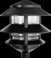 RAB Lighting LL322B - LANDSCAPE 1220 LUMENS LAWN LIGHT 3 TIER INCANDESCENT DESCENT 75W MAX BLACK