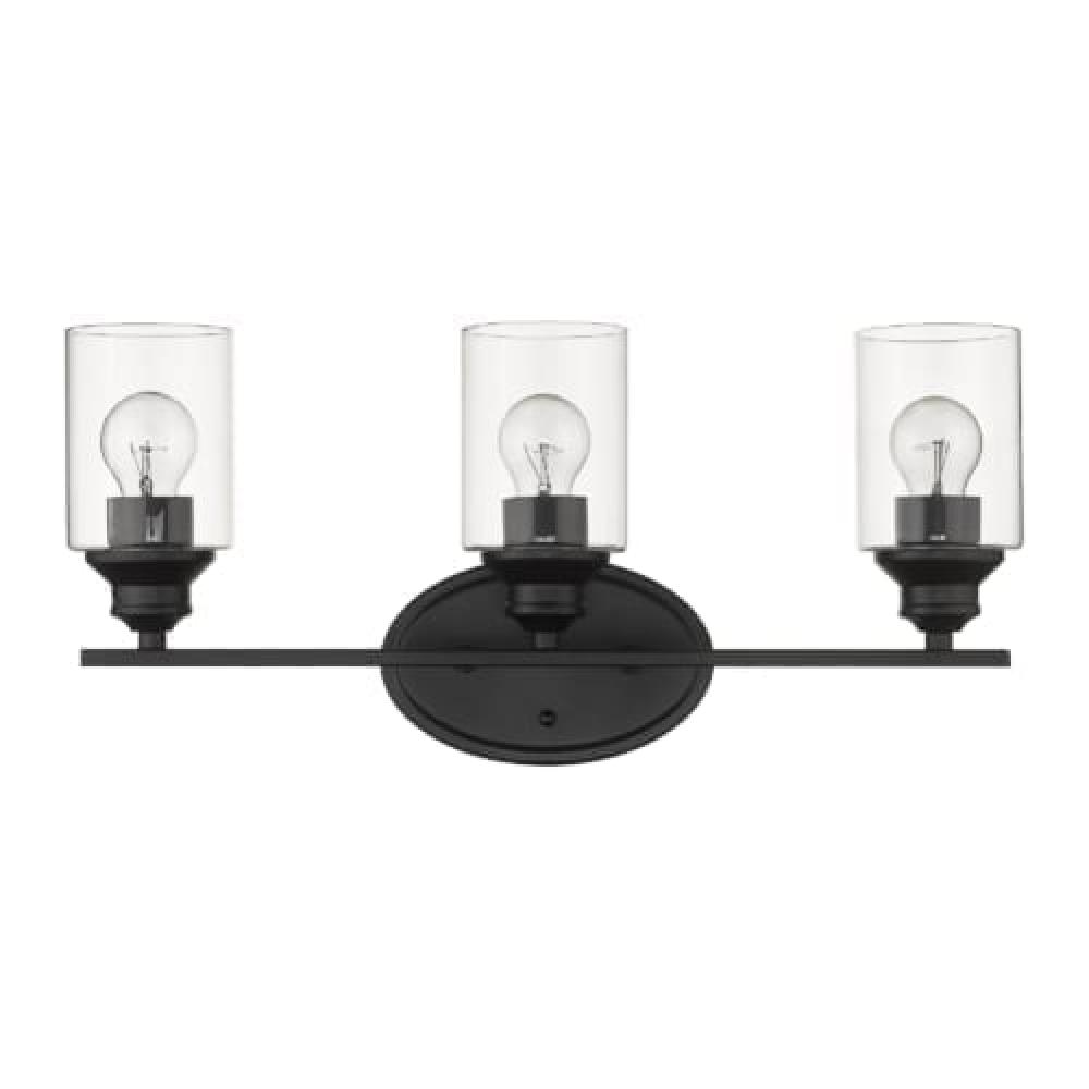 Gemma 3-Light Matte Black Vanity