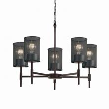 Justice Design Group MSH-8410-10-MBLK - Union 5-Light Chandelier