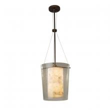 Justice Design Group PNA-8010-WAVE-DBRZ - Amani 1-Light Center Drum Pendant