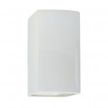 Justice Design Group CER-5910W-WTWT-LED1-1000 - Small ADA LED Rectangle - Closed Top (Outdoor)