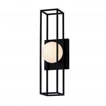 Justice Design Group FSN-7184W-OPAL-MBLK - Float LED Large Outdoor Wall Sconce