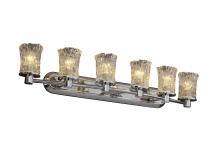 Justice Design Group GLA-8516-16-CLRT-CROM - Rondo 6-Light Bath Bar