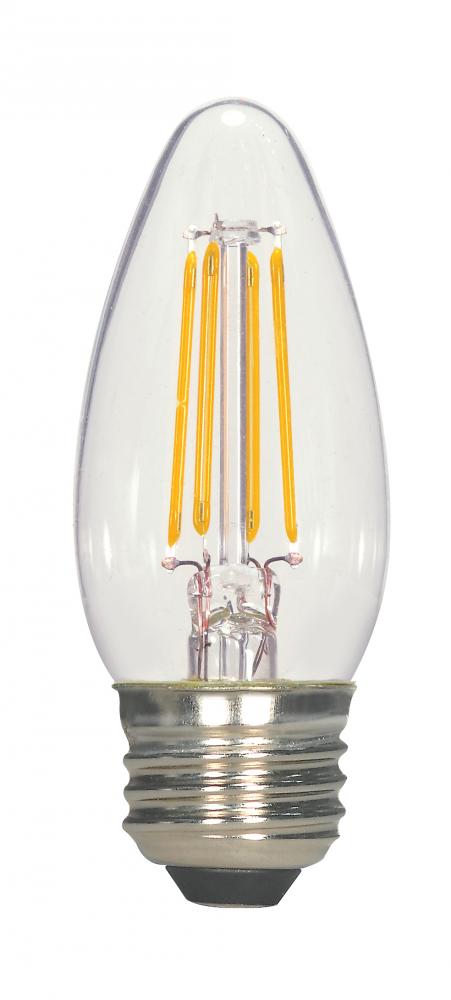 4.5 Watt C11 LED; Clear; Medium base; 2700K; 470 Lumens; 120 Volt; Carded