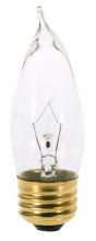 Satco Products Inc. A3664 - 25 Watt CA10 Incandescent; Clear; 2500 Average rated hours; 210 Lumens; Medium base; 130 Volt