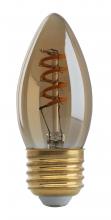 Satco Products Inc. S9970 - 2.3 Watt B10 LED; Amber; Medium base; 2000K; 120 Lumens; 120 Volt