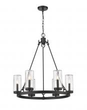 Z-Lite 589-6BK - 6 Light Outdoor Chandelier