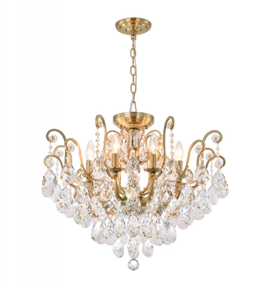 Chandelier Iron & Crystal