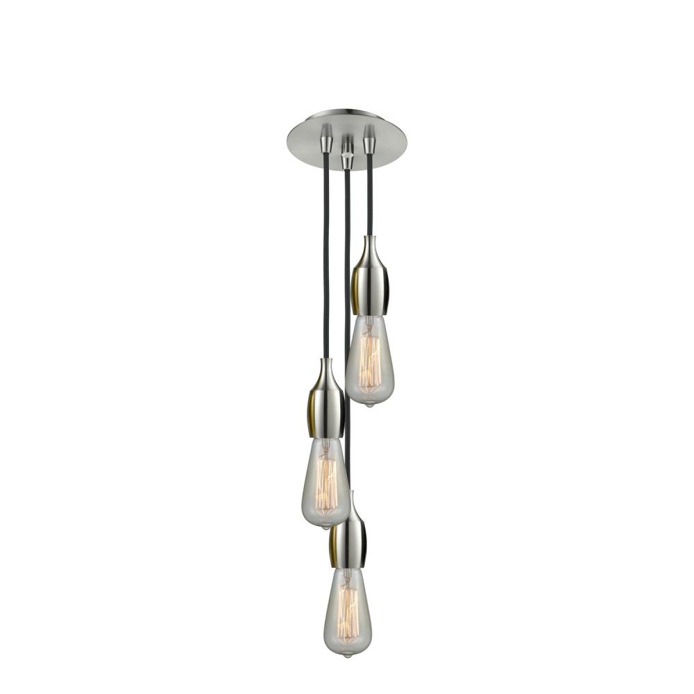 Chelsea - 3 Light - 6 inch - Brushed Satin Nickel - Cord hung - Multi Pendant