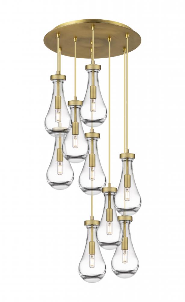 Owego - 9 Light - 19 inch - Brushed Brass - Multi Pendant