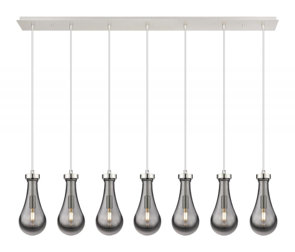 Owego - 7 Light - 49 inch - Polished Nickel - Linear Pendant