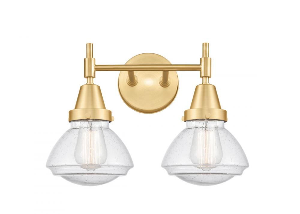 Olean - 2 Light - 16 inch - Satin Gold - Bath Vanity Light