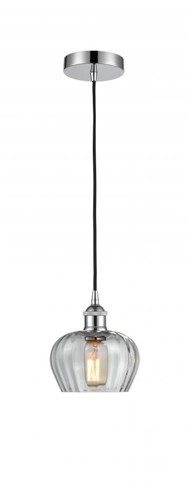 Fenton - 1 Light - 7 inch - Polished Chrome - Cord hung - Mini Pendant